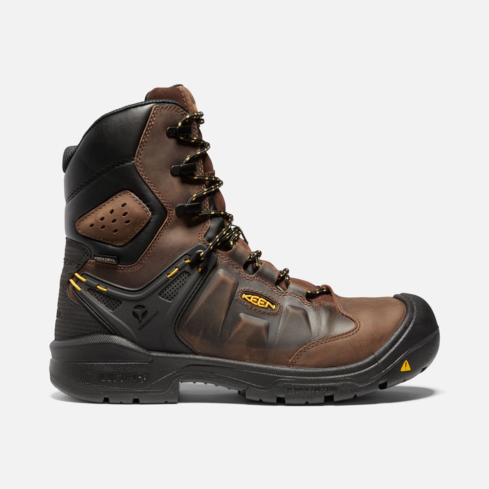 Botas de Trabajo Keen Mexico Marrom - Hombre Dover 8" Insulated Waterproof (Carbon-Fiber Toe) - HJ07